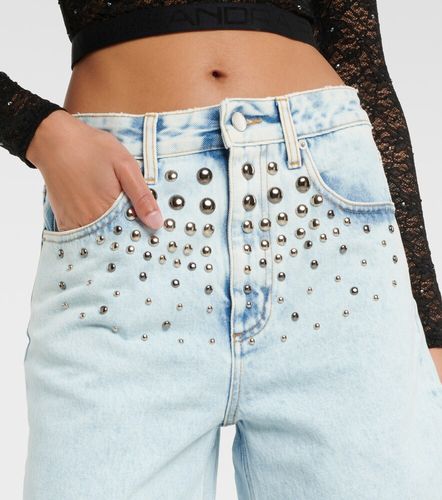 Bermuda en denim à ornements - Alessandra Rich - Modalova