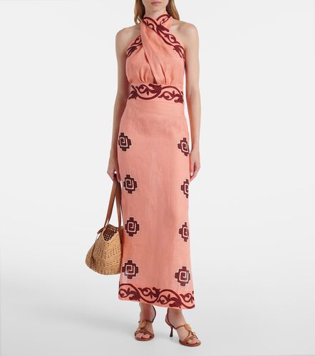 Robe longue Energetic Patterns en lin - Johanna Ortiz - Modalova