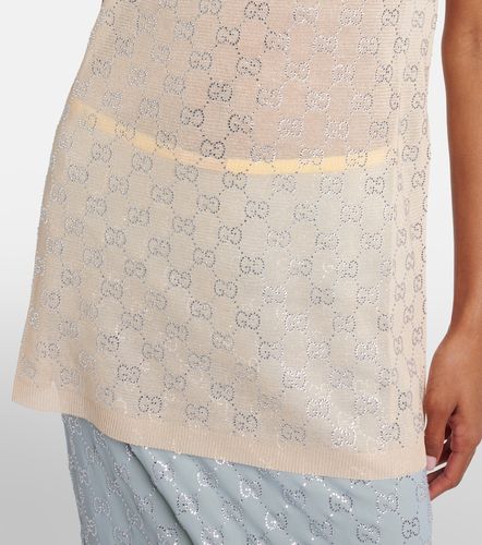 Débardeur GG en soie à ornements - Gucci - Modalova