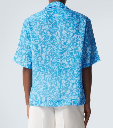 Chemise de bowling imprimée en lin - Kiton - Modalova