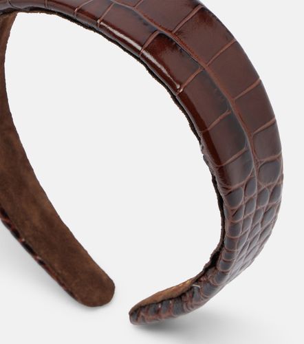 Serre-tête Cruz en cuir façon croco - Jennifer Behr - Modalova