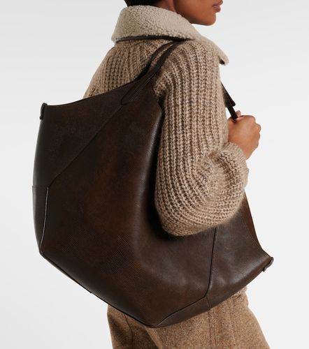 Cabas réversible Monili Medium en cuir - Brunello Cucinelli - Modalova