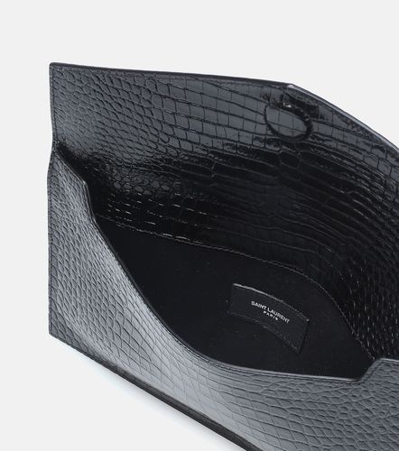 Pochette Uptown en cuir embossé - Saint Laurent - Modalova