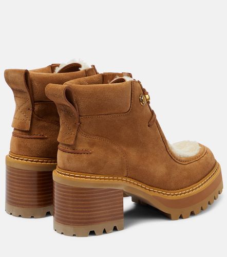 See By Chloé Bottines en daim et shearling - See By Chloe - Modalova