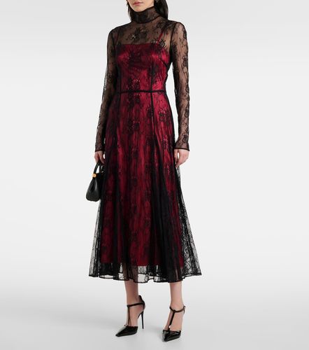 Robe midi en dentelle à fleurs - Dolce&Gabbana - Modalova