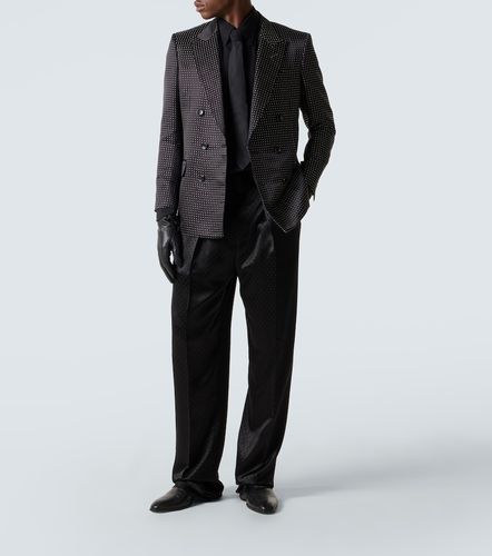 Pantalon de costume en jacquard de satin à pois - Tom Ford - Modalova