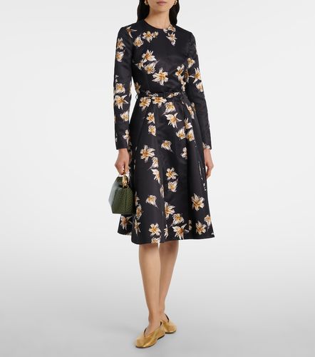 Robe midi Uccellina en satin à fleurs - Emilia Wickstead - Modalova