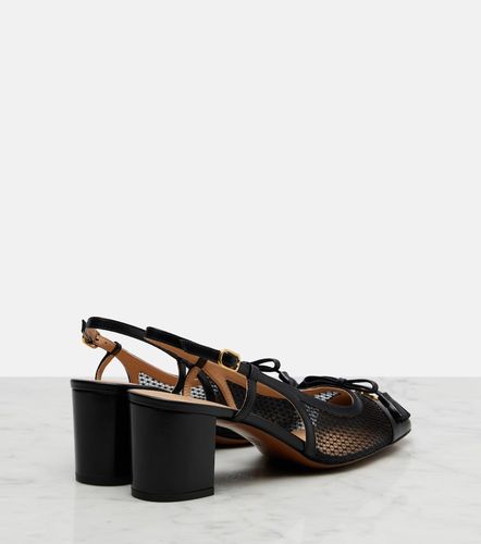 Escarpins slingback VLogo en cuir et résille - Valentino Garavani - Modalova