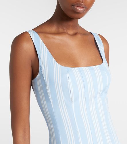 Robe midi Wells rayée en coton - Staud - Modalova