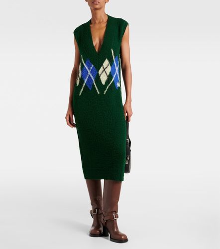Robe longue Argyle en laine - Burberry - Modalova