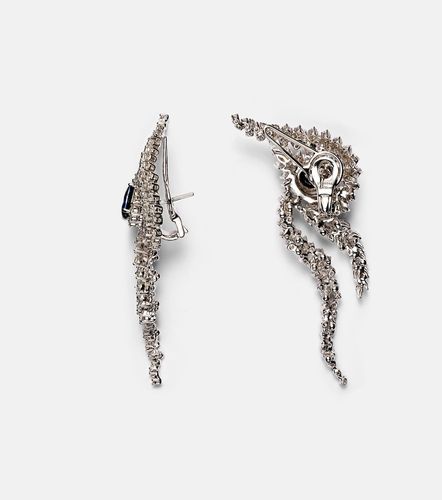 Boucles d'oreilles en or blanc 18 ct, diamants et saphirs - Yeprem - Modalova