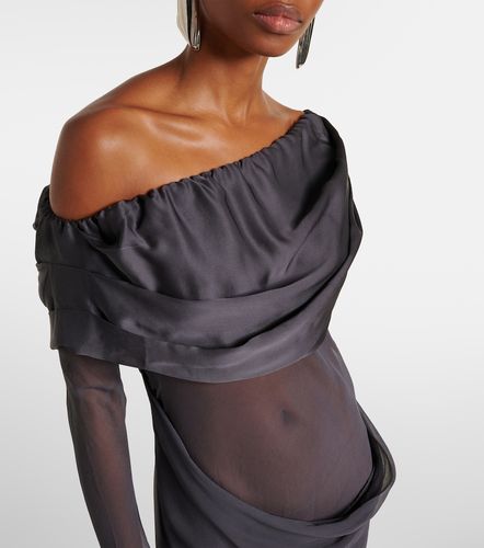Robe longue asymétrique en soie - Christopher Esber - Modalova