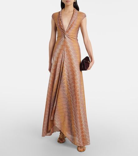Robe longue asymétrique en lamé - Missoni - Modalova