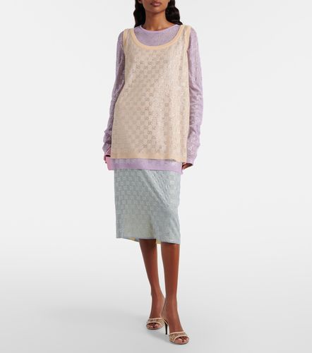 Gucci Top GG en soie à ornements - Gucci - Modalova