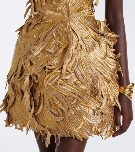 Robe bustier à appliqués floraux - Oscar de la Renta - Modalova