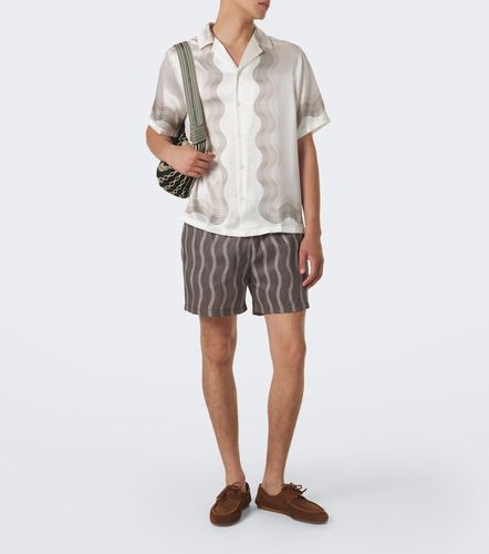 Chemise de bowling en soie à imprimé - Frescobol Carioca - Modalova