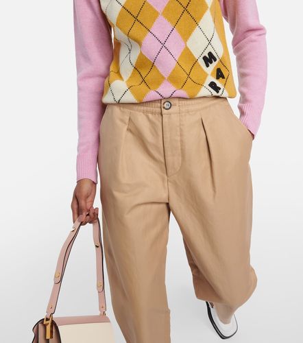 Pantalon droit raccourci à taille haute - Marni - Modalova