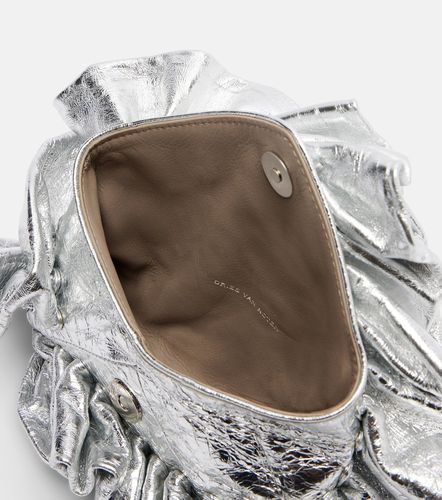 Pochette en cuir métallisé - Dries Van Noten - Modalova