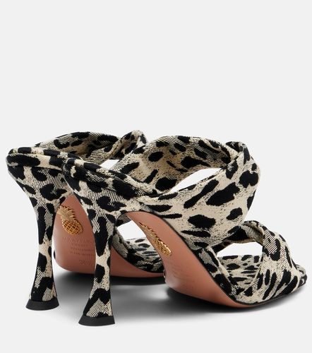 Mules Twist 95 à motif léopard - Aquazzura - Modalova