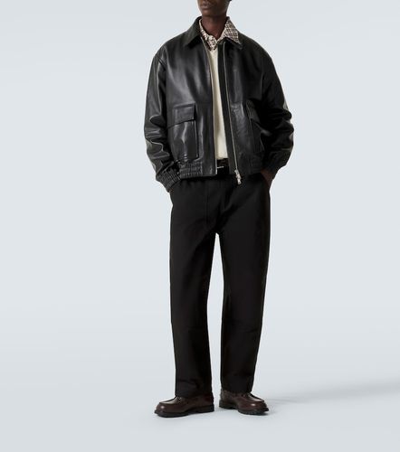Veste blouson Piston en cuir - Studio Nicholson - Modalova