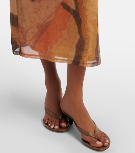 Robe midi en résille à imprimé - SIR - Modalova