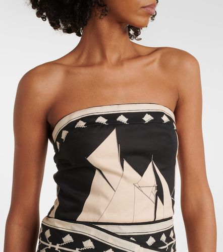 Robe midi bustier imprimée - Johanna Ortiz - Modalova