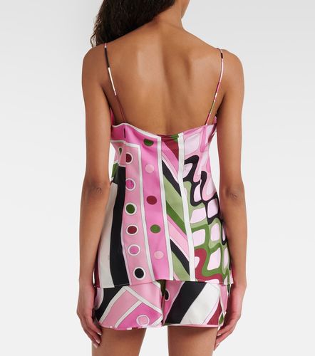 Pucci Top imprimé en satin de soie - Pucci - Modalova