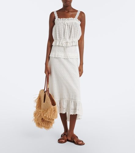 Jupe midi Violetta à broderie anglaise - Ulla Johnson - Modalova