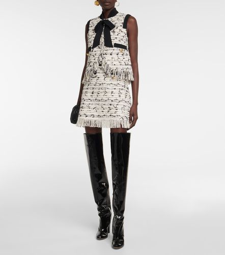 Mini-jupe en tweed de coton mélangé - Giambattista Valli - Modalova