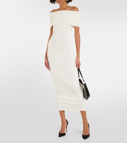 Robe midi en maille côtelée à épaules dénudées - Wardrobe.NYC - Modalova