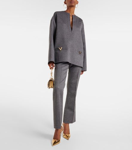 Pantalon évasé en mohair et laine - Valentino - Modalova