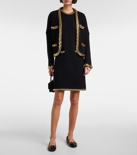 Cardigan Kendra en laine mélangée à détail chaîne - Tory Burch - Modalova
