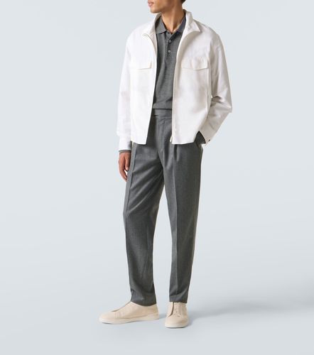 Pantalon droit en flanelle de laine - Zegna - Modalova
