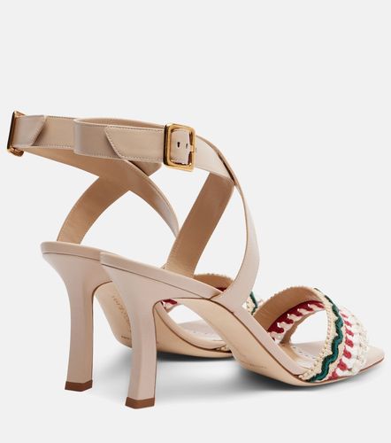 Sandales Mabeco 90 brodées en cuir - Manolo Blahnik - Modalova