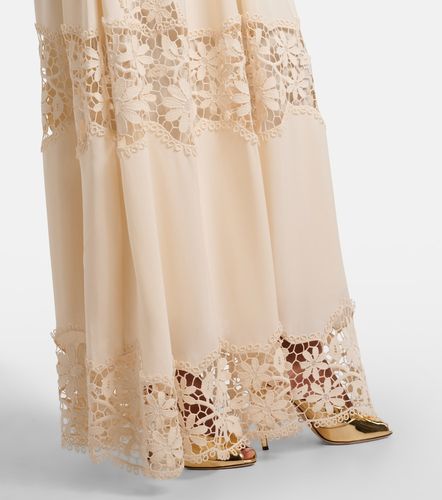 Robe en coton et soie mélangés - Elie Saab - Modalova