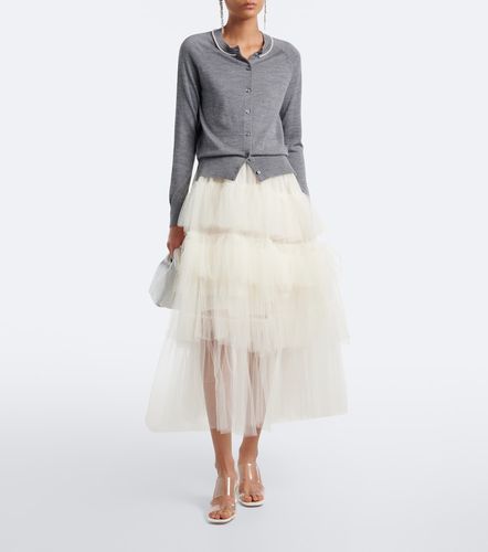Jupe midi en tulle à volants - Simone Rocha - Modalova