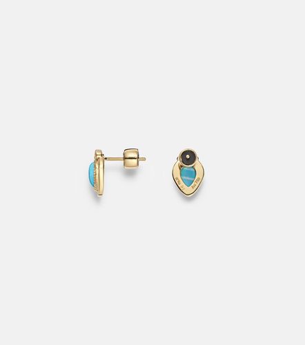 Boucles d’oreilles Tiara en or 18 ct, diamants et turquoises - Ileana Makri - Modalova