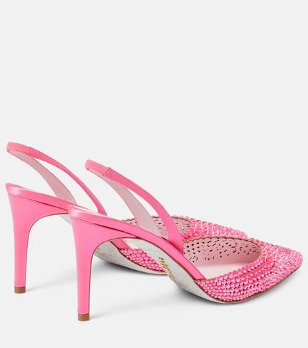 Sandales slingback en satin à ornements - Rene Caovilla - Modalova