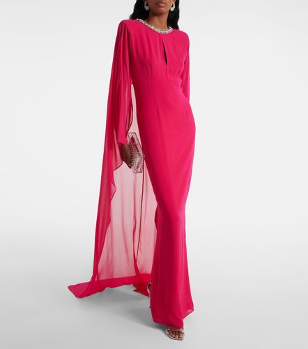 Robe longue en mousseline de soie à ornements - Roland Mouret - Modalova