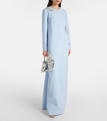 Robe longue Naima en crêpe à ornements - Safiyaa - Modalova