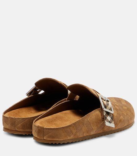 Burberry Mules en daim à carreaux - Burberry - Modalova