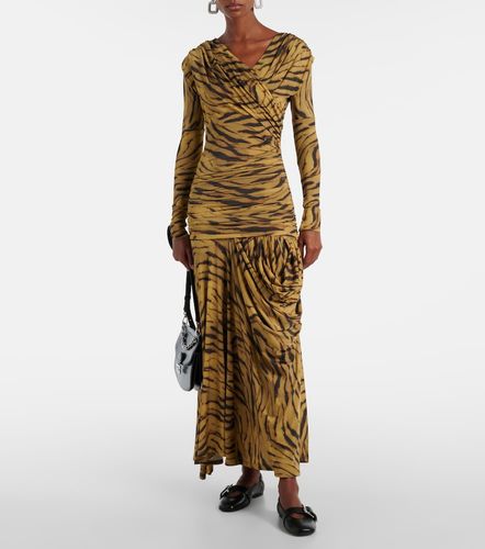 Robe longue imprimée asymétrique - Ganni - Modalova