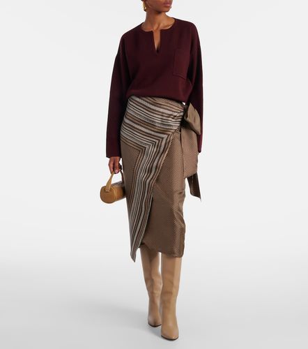 Jupe portefeuille Edro rayée en soie - Max Mara - Modalova