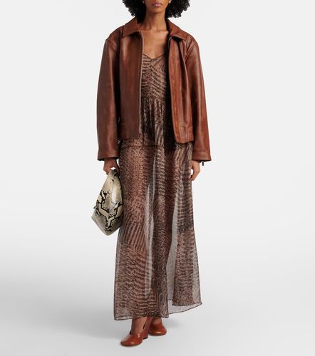 Robe longue imprimée en soie - Jacques Wei - Modalova