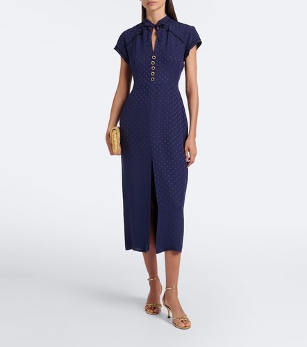 Robe midi en jacquard de soie - Alessandra Rich - Modalova