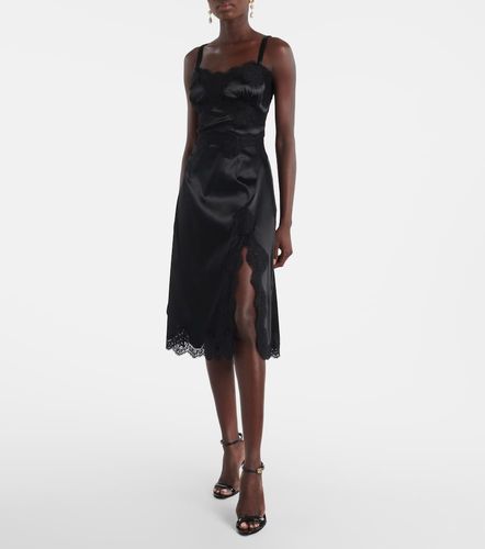 Robe en satin et dentelle - Dolce&Gabbana - Modalova