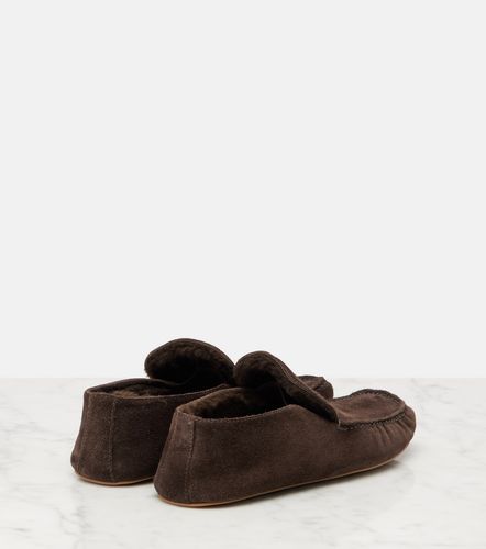 Mocassins Leo en daim et shearling - The Row - Modalova