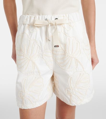 Moncler Short brodé en coton - Moncler - Modalova
