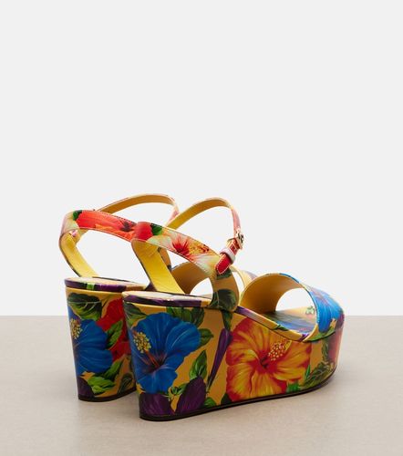 Sandales compensées Bianca à imprimé floral - Dolce&Gabbana - Modalova