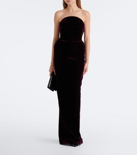 Robe longue bustier en velours - Mugler - Modalova